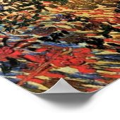 Poster Jardin fleuri avec sentier par Vincent van Gogh (Coin)