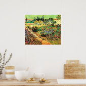 Poster Jardin fleuri avec sentier par Vincent van Gogh (Cuisine)