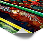 Poster Jardin fleuri nocturne (Coin)