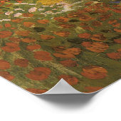 Poster Jardin fleuri par Vincent van Gogh (Coin)