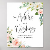Poster Jardin Fleurs Conseil et bien souhaits Mariage (Devant)