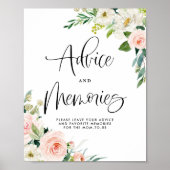 Poster Jardin Fleurs Conseils et souvenirs Fête des marié (Devant)