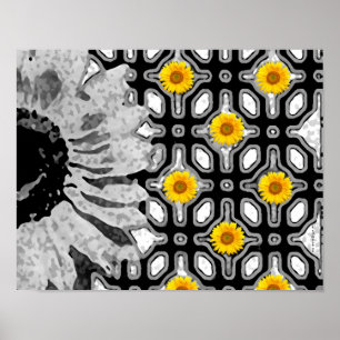 Poster Jardin Floral Art Nouveau Vintage Contemporain