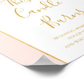 Poster Jardin Floral aux Joues Roses Pastel Cette Bougie  (Coin)