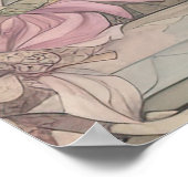 Poster Jardin floral de style indien vintage (Coin)