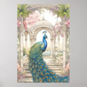 Poster Jardin floral de style indien vintage (Devant)