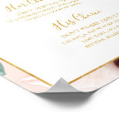 Poster Jardin Floral Élégant | Boissons Signature Pastel (Coin)