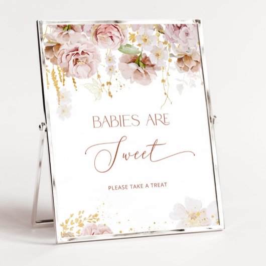 Poster Jardin floral Les bébés sont doux prendre un plais