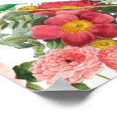 Poster Jardin floral, Mariage aquarelle (Coin)