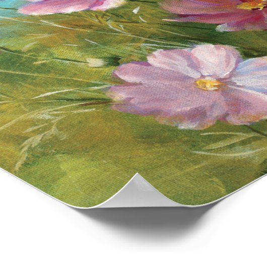 Poster Jardin Floral Rose (Coin)