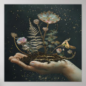 Poster Jardin florin à la main (Devant)