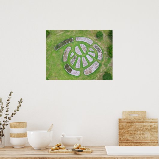 Poster Jardin géométrique Design Vue Paysage moderne (Cuisine)