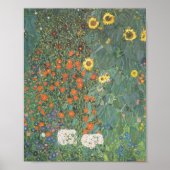 Poster Jardin Gustav Klimt Avec Fleurs De Soleil Original (Devant)