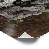 Poster Jardin japonais Lanterne et Feuilles rouges brilla (Coin)