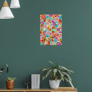 Poster Jardin Joyeux en Fleur