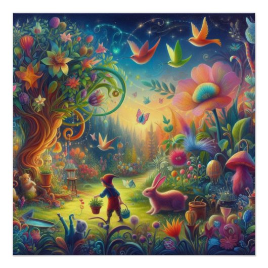 Poster Jardin lunaire (Devant)