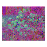 Jardin magenta avec fleurs d'hortensia aqua