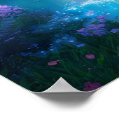 Poster Jardin magique en soirée (Coin)