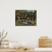 Poster Jardin magnifique à Savannah GA Art Carte postale (Cuisine)