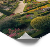 Poster Jardin majestueux à l'aube - Élégance architectura (Coin)