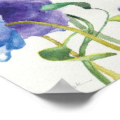 Poster Jardin mixte bleu et violet (Coin)