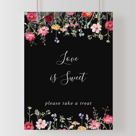 Poster Jardin Multicolor Fleur sauvage L'amour est signe