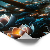 Poster Jardin mystique de la Lune : Flore illuminée (Coin)