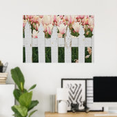 Poster Jardin néerlandais de Tulipe rose (Bureau à domicile)