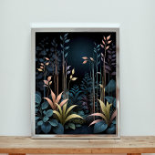 Poster Jardin Nocturne Enchantant