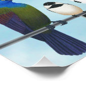 Poster jardin oiseaux 2025 calendrier mural (Coin)