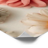 Poster Jardin Pastel : Jardin floral 3D artisanal (Coin)