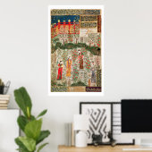 Poster Jardin persan, 15ème siècle (avec papier) (Bureau à domicile)