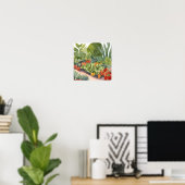 Poster Jardin potager | Peinture à l'aquarelle (Bureau à domicile)
