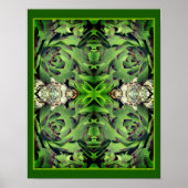 Poster Jardin Poules et poules Miroir Succulent Abstrait (Devant)