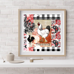 Poster Jardin Poulets B est pour Brahma