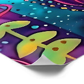 Poster Jardin psychédélique - Whimsy en fleurs (Coin)