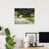 Poster Jardin public avec couple par Vincent van Gogh (Bureau à domicile)