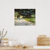 Poster Jardin public avec couple par Vincent van Gogh (Cuisine)