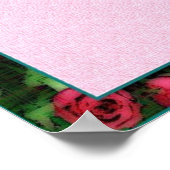 Poster Jardin rose (Coin)