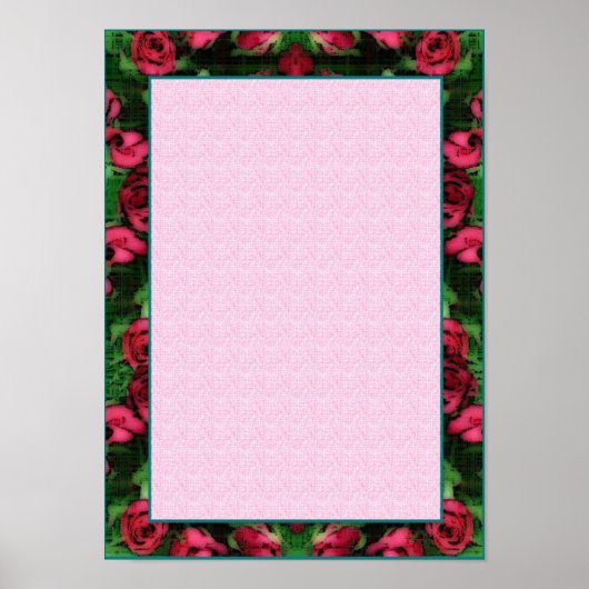 Poster Jardin rose (Devant)