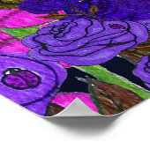 Poster Jardin rose (Coin)