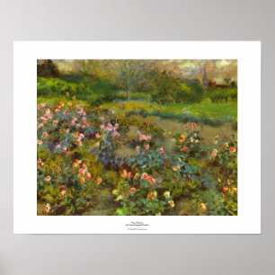 Poster Jardin rose de Renoir