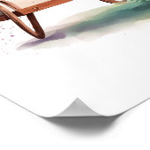 Poster Jardin rose jaune Fleurs de Jardin en tonneau à ro (Coin)