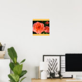 Poster Jardin rose Mod Chic Classal Flores (Bureau à domicile)