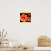 Poster Jardin rose Mod Chic Classal Flores (Cuisine)