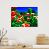 Poster Jardin Rose psychédélique (Cuisine)