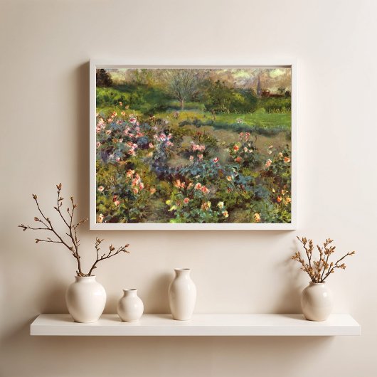 Poster Jardin rose, Renoir
