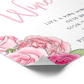 Poster Jardin Rosé "Signer le vin" (Coin)