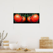Poster Jardin Rouge Tomates sur la vigne Miroir Abstrait (Cuisine)