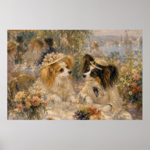 Poster Jardin Royal Papillon Fantaisie Huile sur Toile
